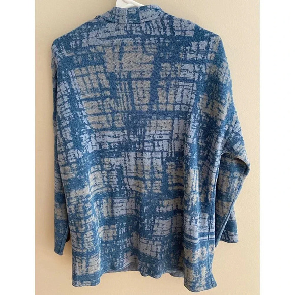 J. Jill Indigo Artisanal Pure Jill Open Front Blue Sweater Petite S - Picture 9 of 11